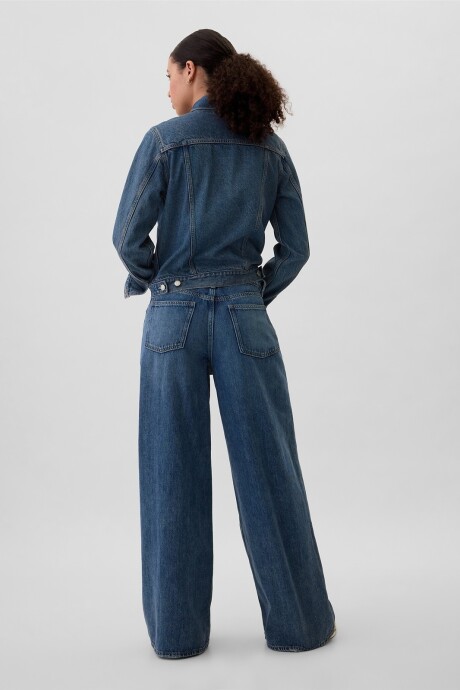 Jean Baggy Mujer Dark Wash