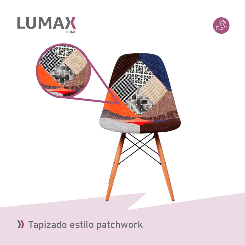 Silla Eames Patchwork Rojo