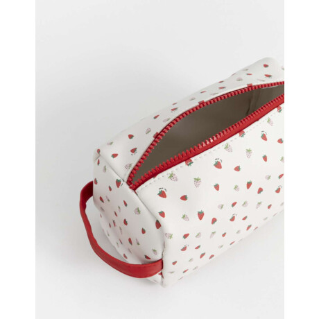 Portacosméticos Estampado Rosa Viejo