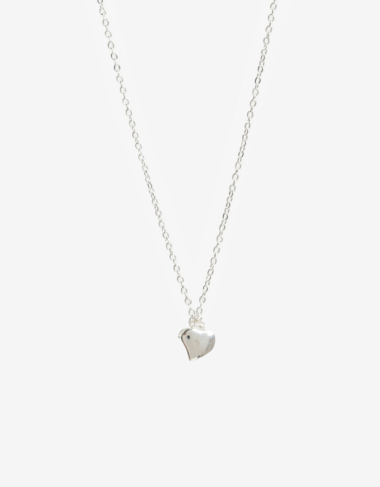 Cadena Corta con Dije Metal Cadena Corazón Plata 925 - Plateado