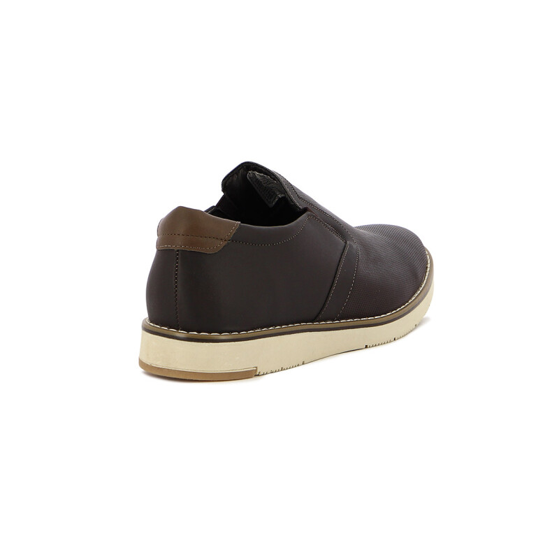 Country Zapato Hombre Casual C/elasticos Cafe-tabaco