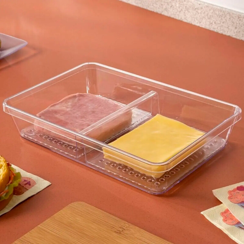 Organizador de fríos con divisor extraíble TRANSPARENTE