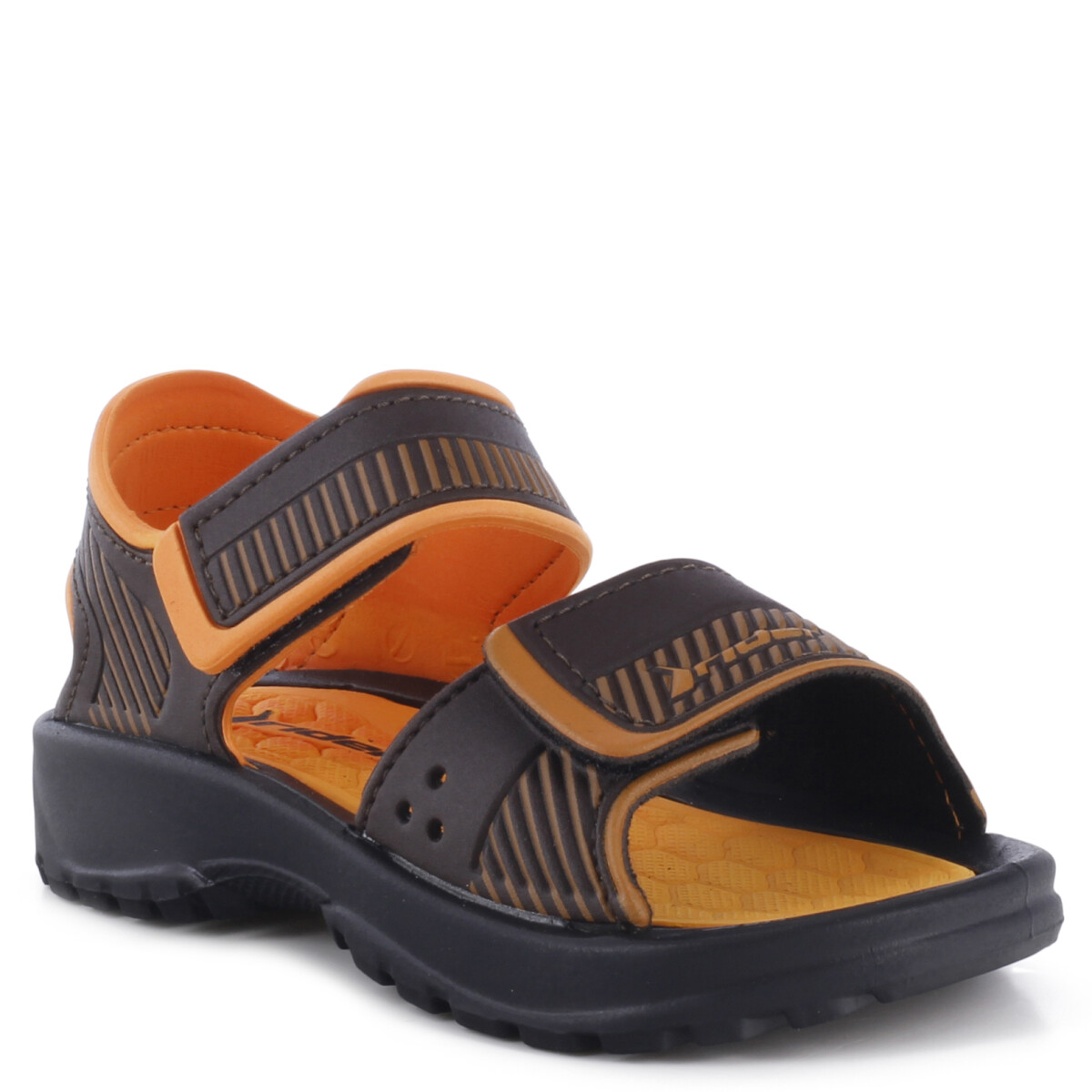 Sandalia Rubber II Kids Rider - Negro/Marron/Naranja 