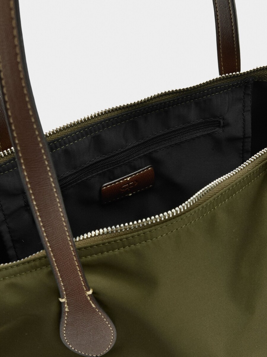 Bolso Shopper De Nylon L caqui