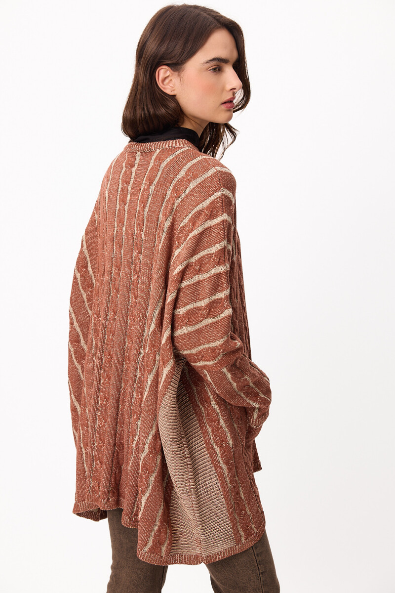Sweater Oceano Marron/Amarillo