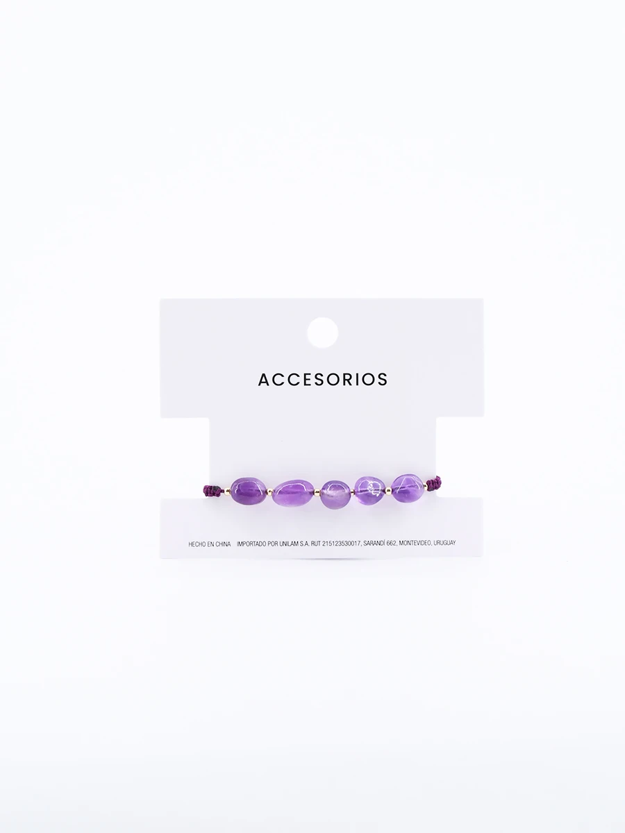 PULSERA AMATISTA - VIOLETA 