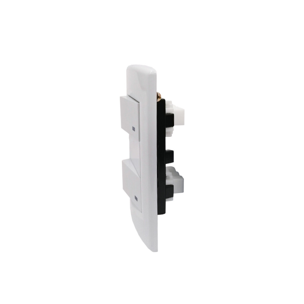 Plaqueta armada 2 int.unipolares blanco puro Sica ELE07663