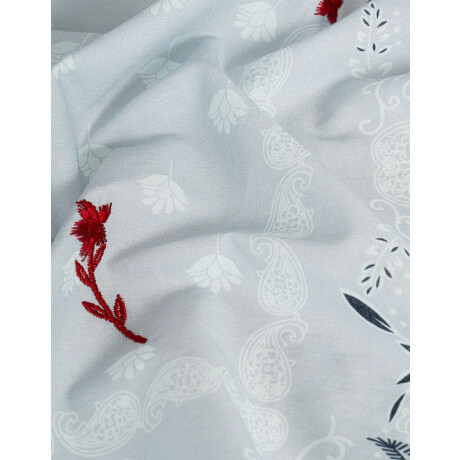 Pañuelo Paisley Florcitas Azul Celeste