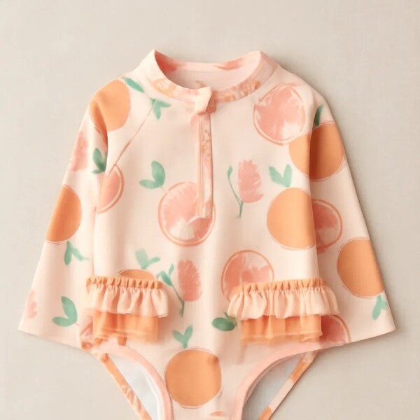 Traje de baño con filtro UV carters 12 meses naranjas