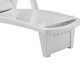 Set x2 reposera sole para jardin con posiciones BLANCO