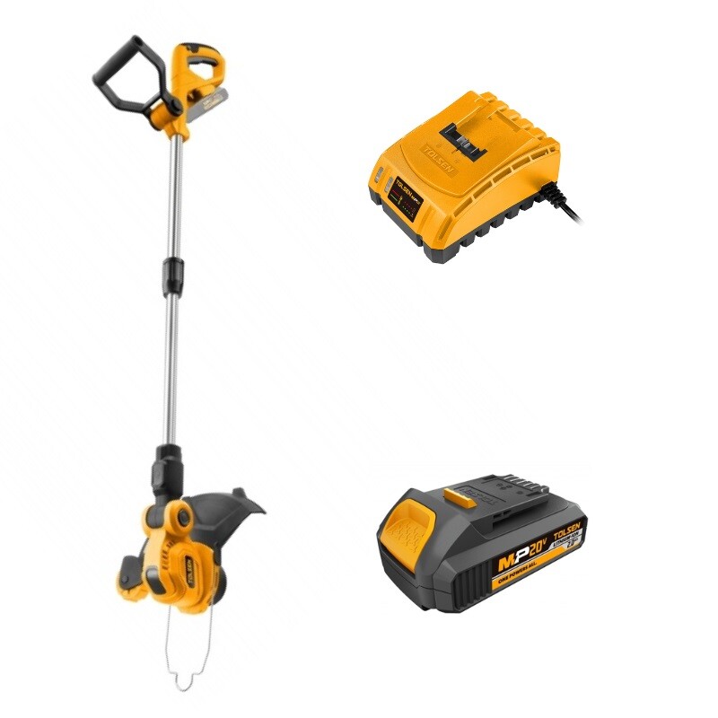 TOLSEN COMBO BORDEADORA LI-ION 20V 12 300MM + BATERIA 2.0 & CARGADOR Tolsen Bordeadora Li-ion 20v 12 300mm (*)