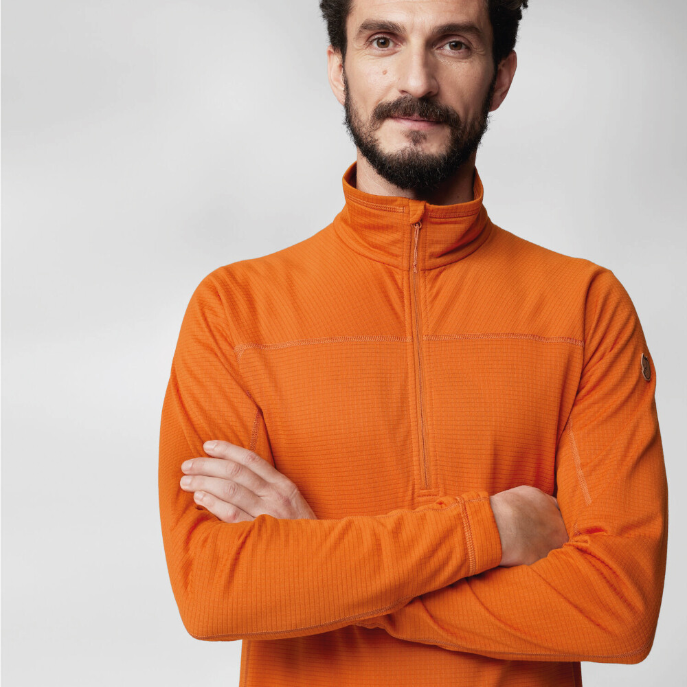 Casaca Fjallraven Abisko Lite Fleece Half Zip M Hombre Dark Navy