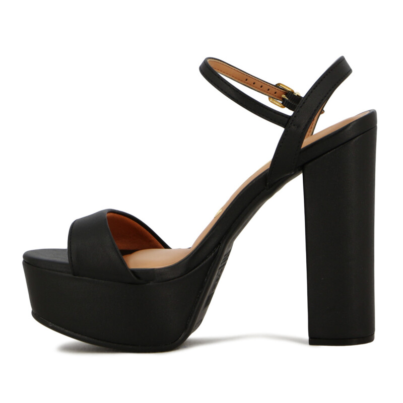 Sandalia Plataforma Mujer Vizzano Taco Alto Negro
