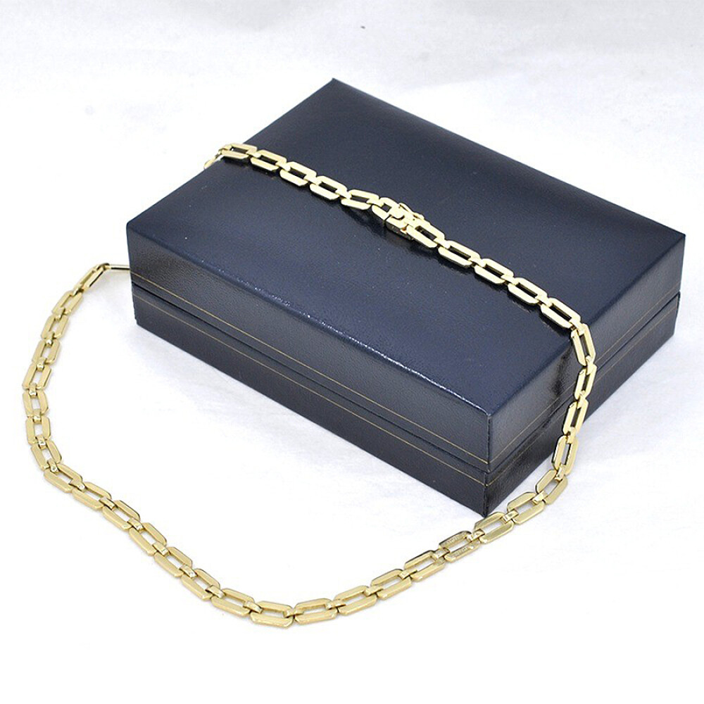 Gargantilla oro 18k eslabon forcet chato Gargantilla oro 18k eslabon forcet chato