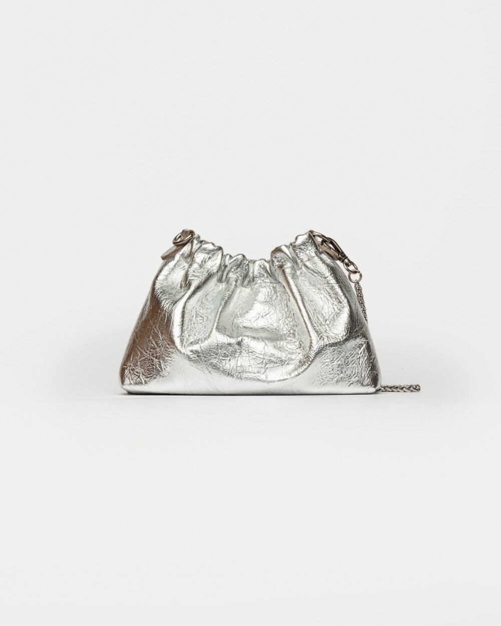 Mini bag Gina en cuero arrugado Metalizado