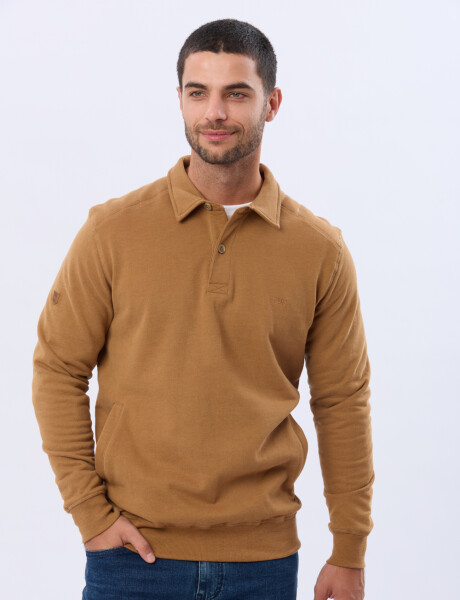 BUZO POLO DE FELPA Mostaza