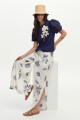 Blusa Rosa Azul Marino