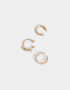 Bijou Cuff Con strass Set De Cuff Con Strass - Dorado