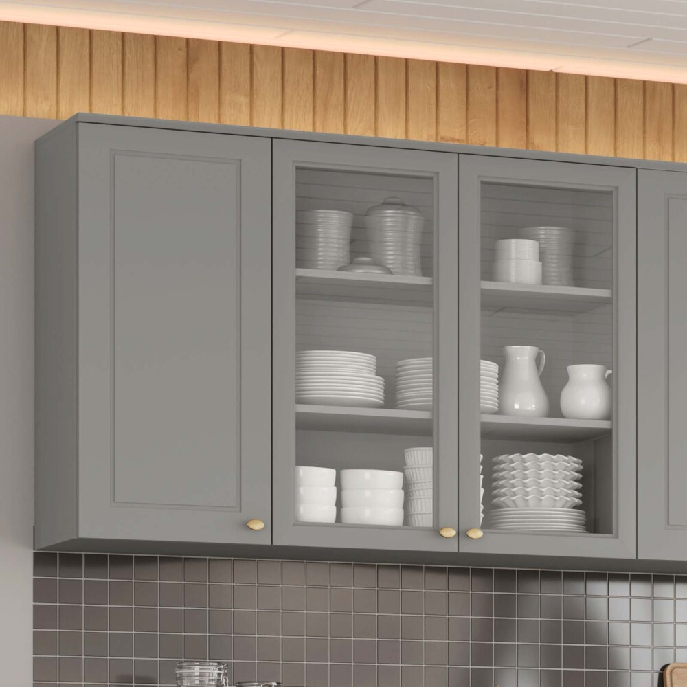 AEREO DE COCINA 120 CM MDF GRIS AMERICANA
