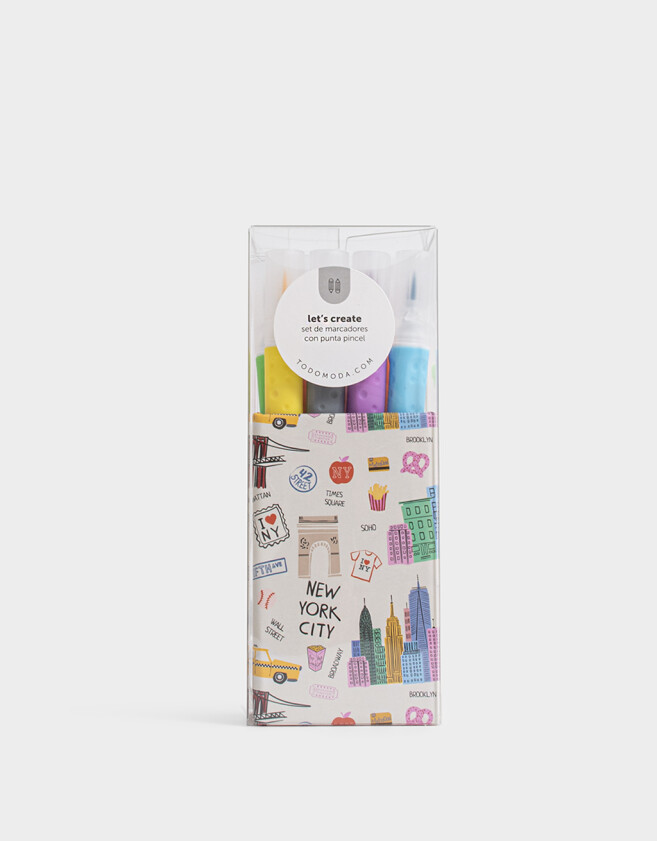 Resaltadores Estampados Set De Marcadores - Combinacion Multicolor
