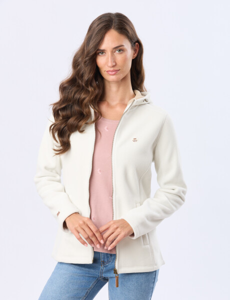 CAMPERA POLAR CON CAPUCHA Natural