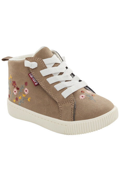 Botas con flores bordadas Sin color