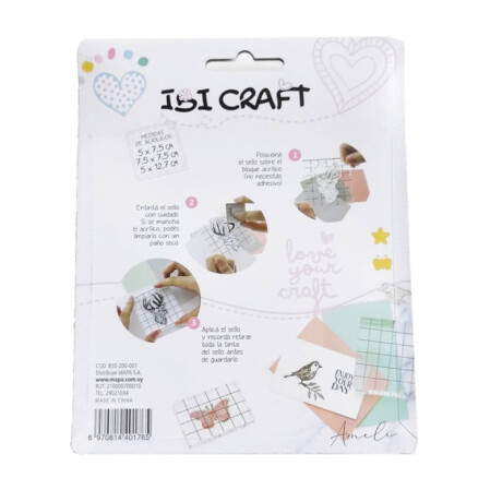 Base Acrílica para Sellos Ibi Craft x 3 Base Acrílica para Sellos Ibi Craft x 3