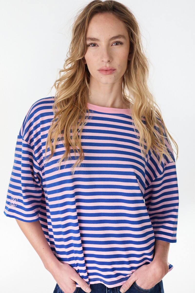 Tshirt Rowan - Azul/Rosa 
