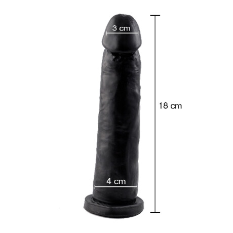 Consolador Géminis Macizo Negro