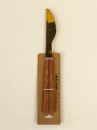 Cuchillo Mango Efecto Madera, Set 2pcs Dorado