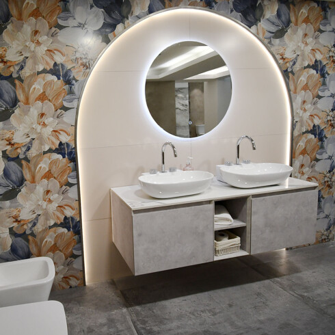CERAMICA REVESTIMIENTO 60X120 MATE AZUL DECORADO RECTIFICADO GAMAS DE AZUL