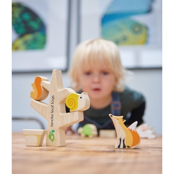 Tender Leaf Toys Apilar Animales Juguete Madera Niños Tender Leaf Toys Apilar Animales Juguete Madera Niños