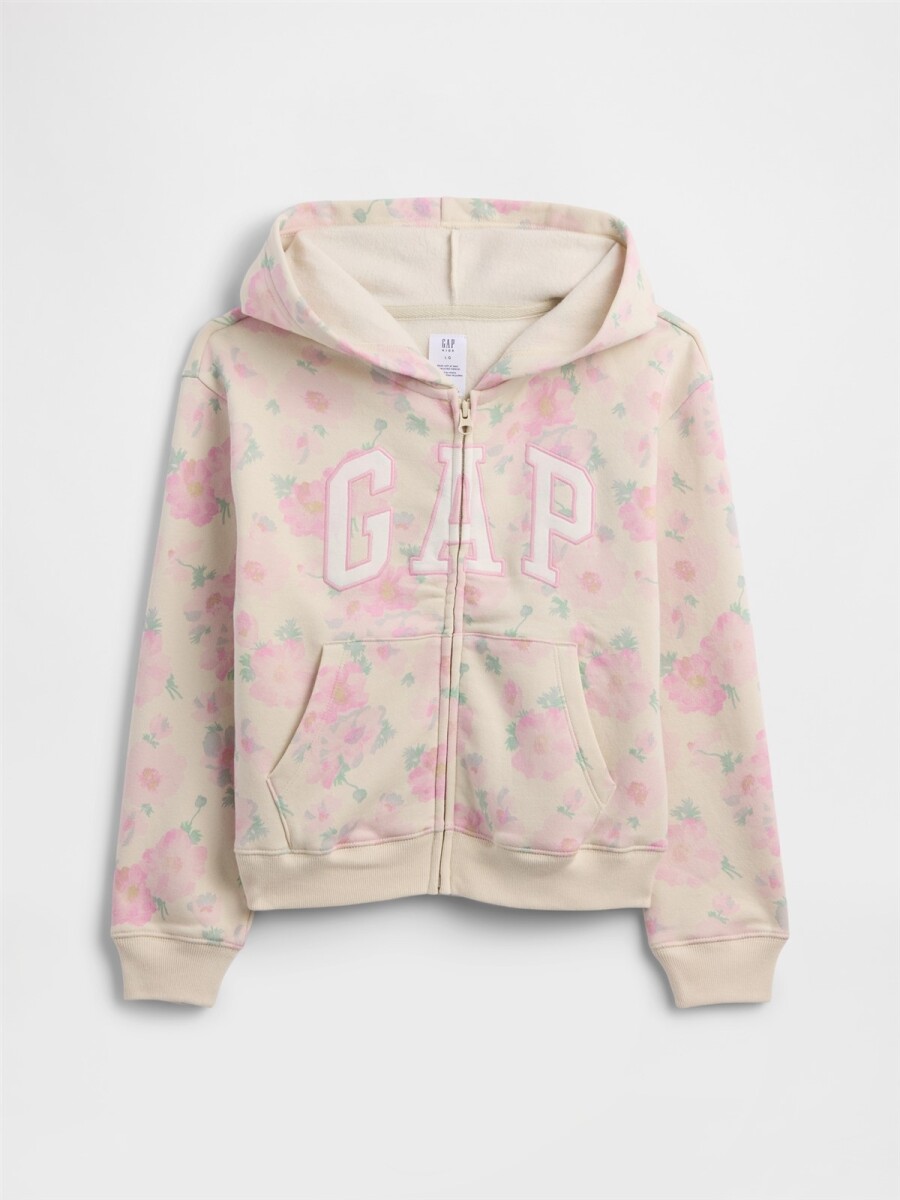 Canguro Con Cierre Logo Gap Niña - Pink Floral 