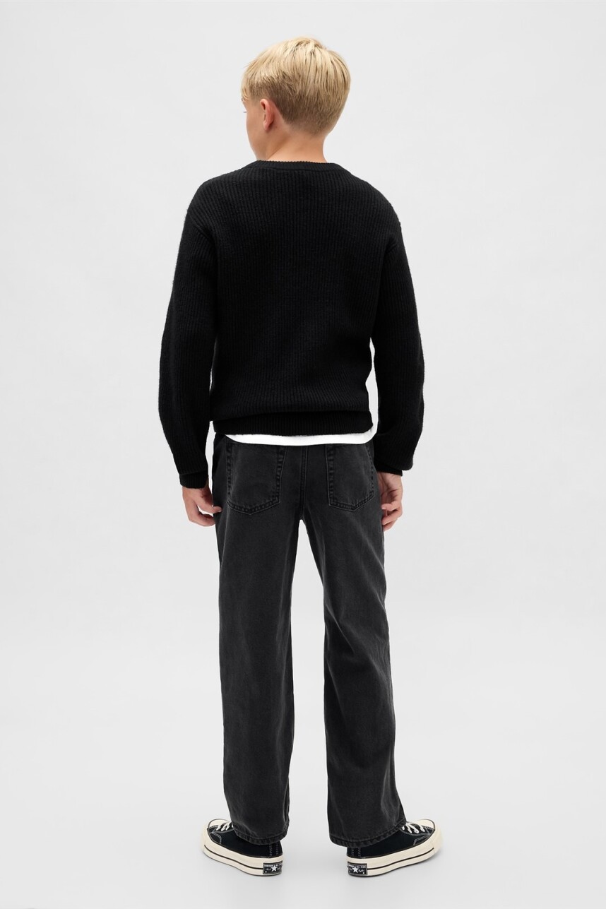 Jean Relaxed Niño Black Wash