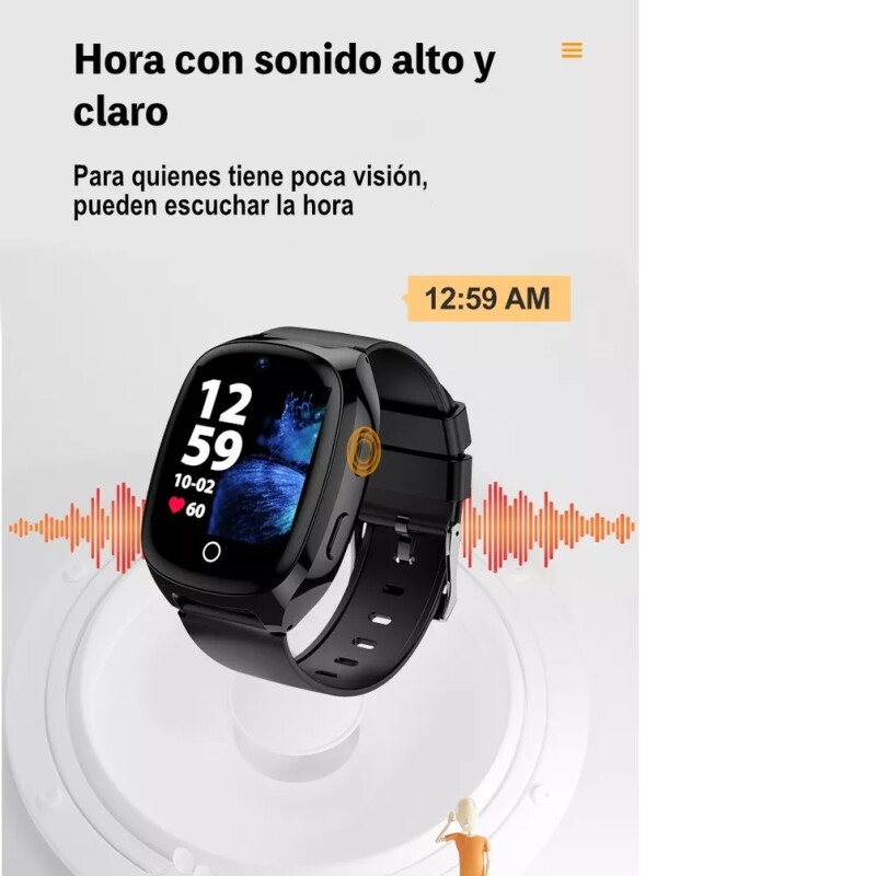 Reloj Teléfono 4g, Botón Sos, Gps Y Wifi Control Caídas Sin Color
