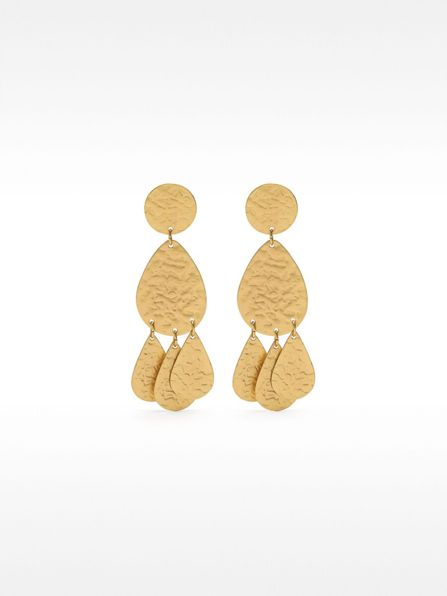 Pendientes Largos Maxi De Brass dorado