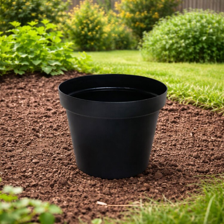 MACETA REDONDA FLORATTA N33 16,5 LITROS NEGRO NEGRO