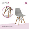Sillas Eames Lumax Colorido Innovador Moderno Gris