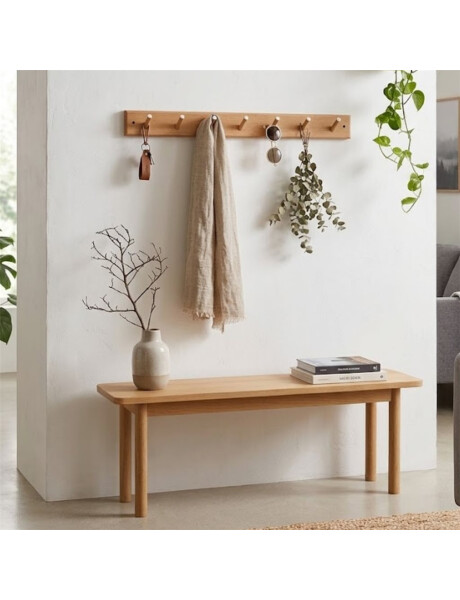 PERCHERO DE PARED 5 COLGADORES BAMBU 61X7.5CM NAT PERCHERO DE PARED 5 COLGADORES BAMBU 61X7.5CM NAT