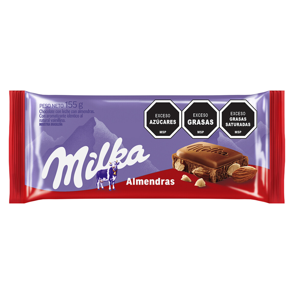 Tableta de Chocolate Milka con Almendras 155GRS 