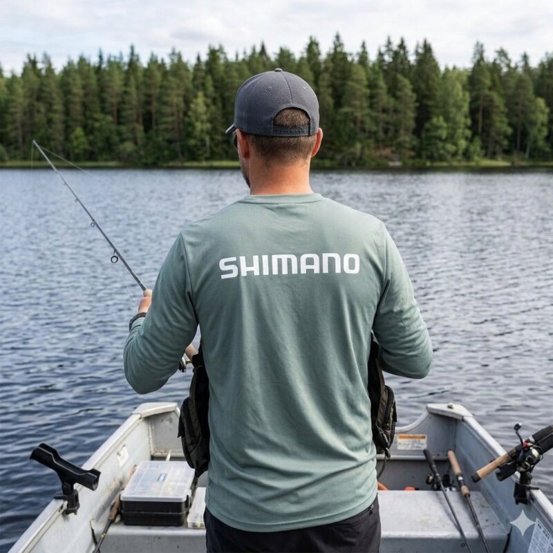 Remera Buzo Shimano Tech Tee Filtro Uv Manga Larga Verde