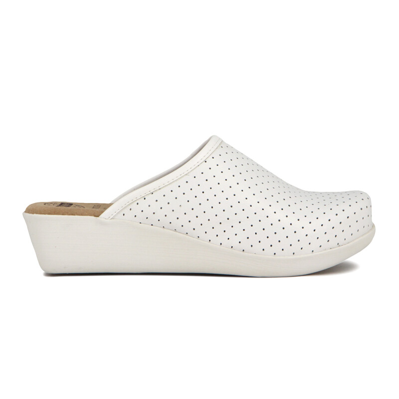 Zuecos Mujer Confort Blanditos Blanco