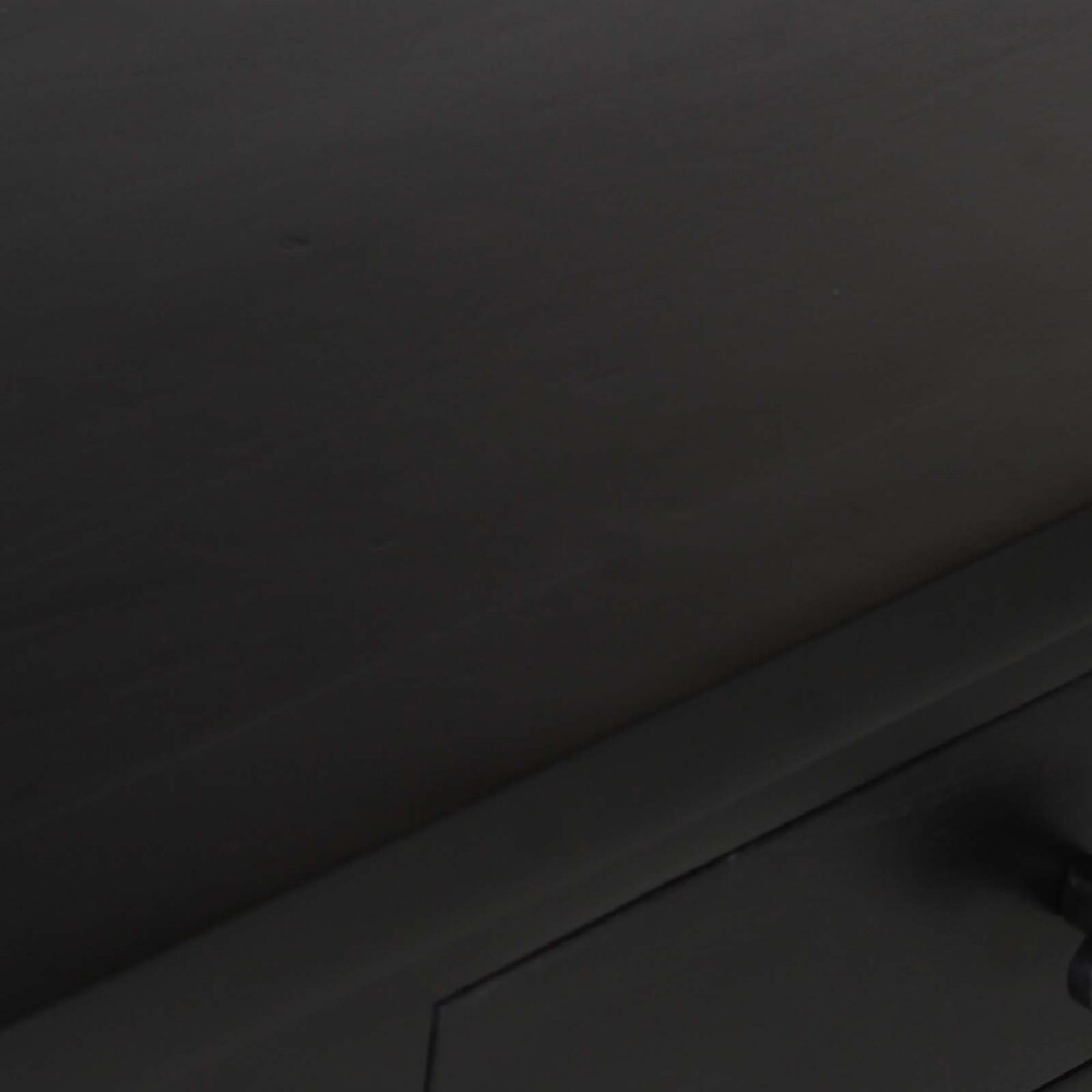 CONSOLA MDF-Y-MADERA NEGRO RETRO