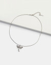 Cadena Corta con Dije Strass Cadena Corta Dije Libélula - Plateado Rodio
