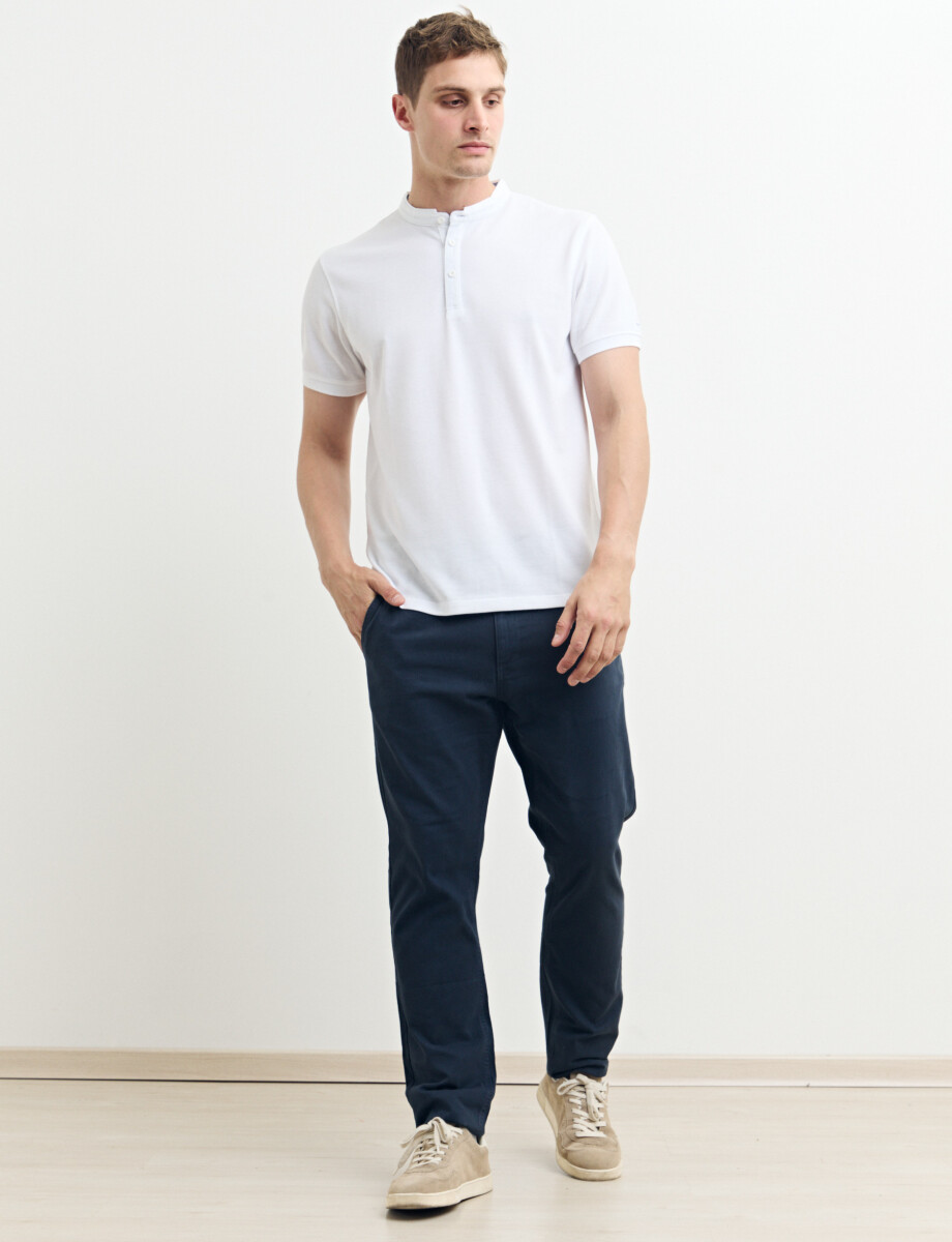 520750 REMERA HARRINGTON LABEL Blanco