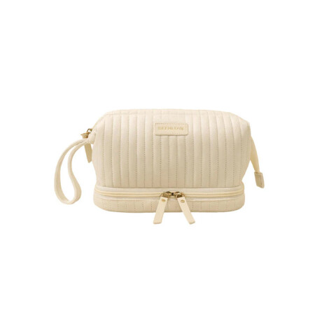 Neceser con bolsillo inferior Velvet BLove Beige