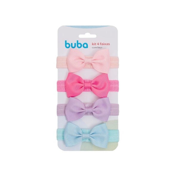 Set x4 Vinchas elásticas BUBA Rosa 15316