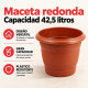 Maceta redonda 42,5 lts TERRACOTA