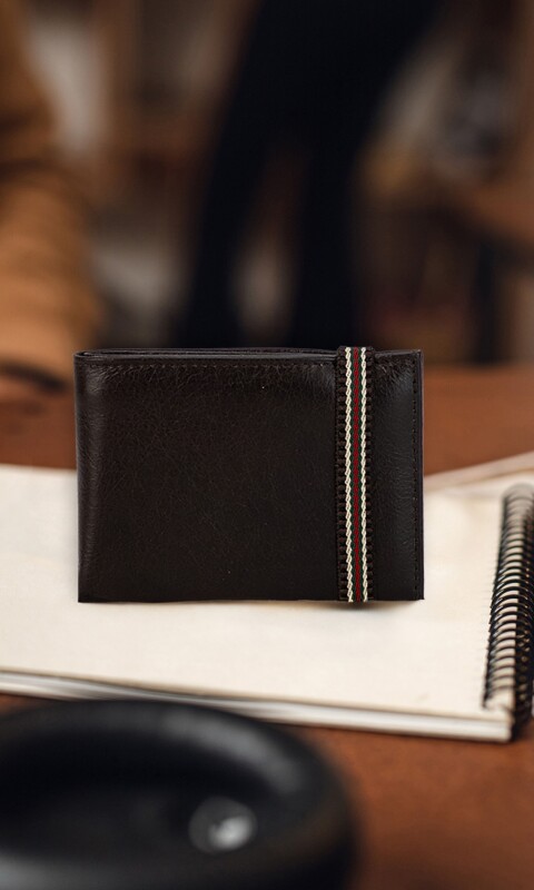 BILLETERA CUERO TROYA CHOCOLATE