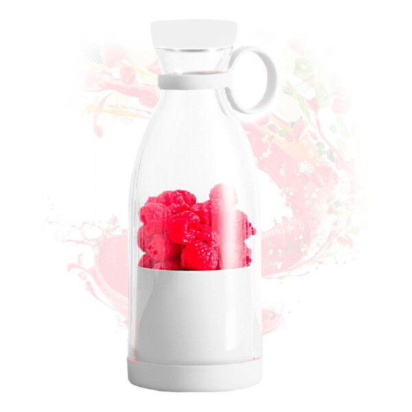 Licuadora Portátil Recargable Botella Con Agarre Usb Jugo Variante Color Blanco